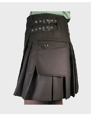 BLACK UTILITY KILT FOR BEAUTIFUL GIRLS