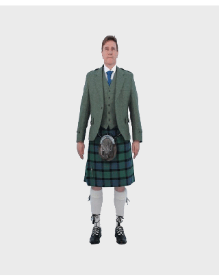 MEN'S GREEN TWEED OUTFIT WITH 5 BUTTON 