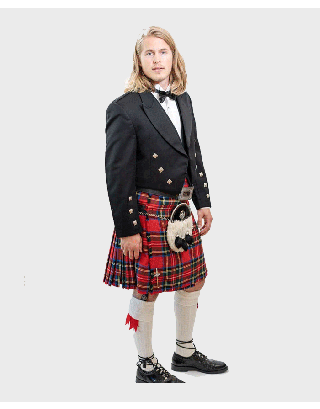 UNIQUE ROYAL STEWART TARTAN KILT OUTFIT