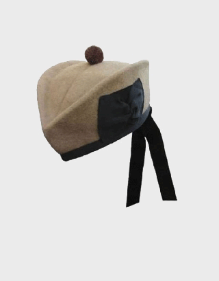 GLENGARRY SCOTTISH HAT WITH BLACK POM