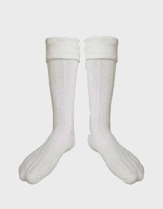 MEN'S WHITE KILT HOSE