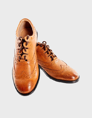 MEN'S BROWN LEATHER TRADITIONAL CUSTOM GRADE GHILLIE SHOES
