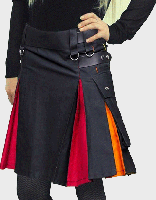 WOMEN'S RAINBOW UTILITY KILT