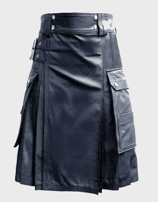 MEN'S HANDMADE LEATHER KILT