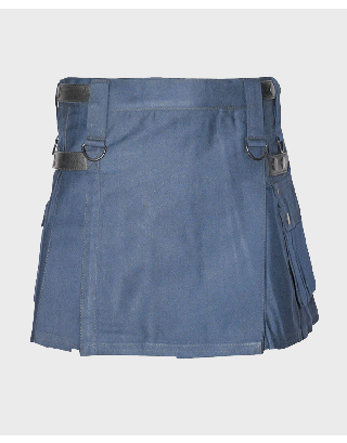 SHORTER NAVY BLUE UTILITY KILT FOR WOMENS