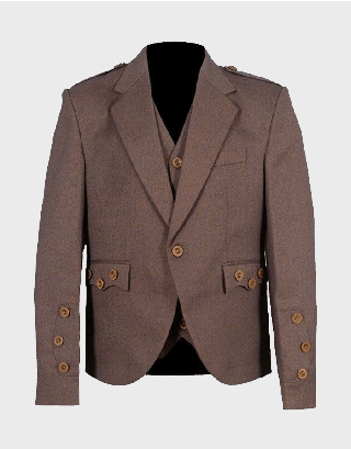 MEN'S LIGHT MAROON WOOL TWEED ARGYLE JACKET AND VEST