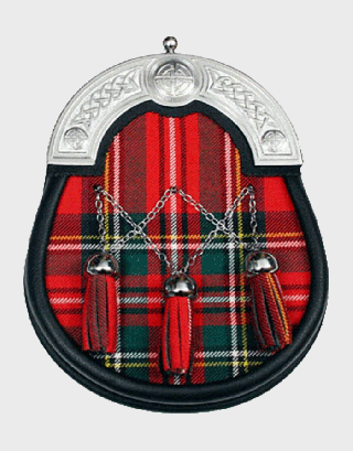 UNIQUE ROYAL STEWART FULL DRESS TARTAN SPORRAN