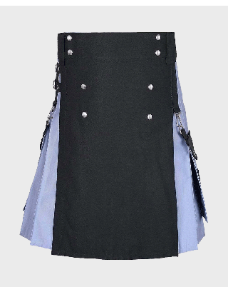 BLACK & GRAY TWO TONE HYBRID MEN'S UTILITY KILT