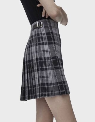 Hamilton Grey Tartan Kilt for Women