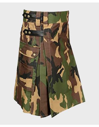 Scottish Camouflage Utility Kilt For Men