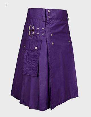 MEN & WOMEN PURPLE UTILITY KILT