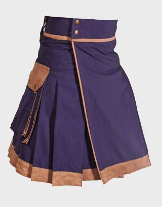 STYLISH BLUE UTILITY KILT FOR GIRLS