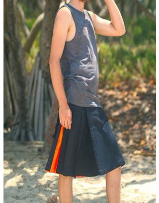 Superior Hybrid Black & Orange Kilt
