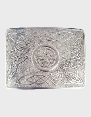 Chrome Celtic Swirl Belt Buckle