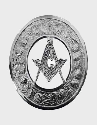 Masonic Fly Plaid Brooch