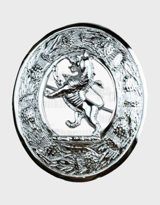 Lion Rampant Fly Plaid Brooch