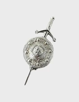 Chromed Sword Kilt Pin